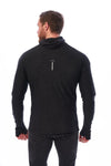 Herren-Kapuzenpullover aus Merinowolle mit halbem Reißverschluss 190 Anthrazit
