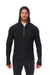Herren-Kapuzenpullover aus Merinowolle mit halbem Reißverschluss 190 Anthrazit