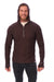Men's Merino Wool Half Zip Hoodie 190 Chocolate
