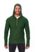 Men's Merino Wool Half Zip Hoodie 190 Olive