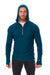 Men's Merino Wool Half Zip Hoodie 190 Deep Teal