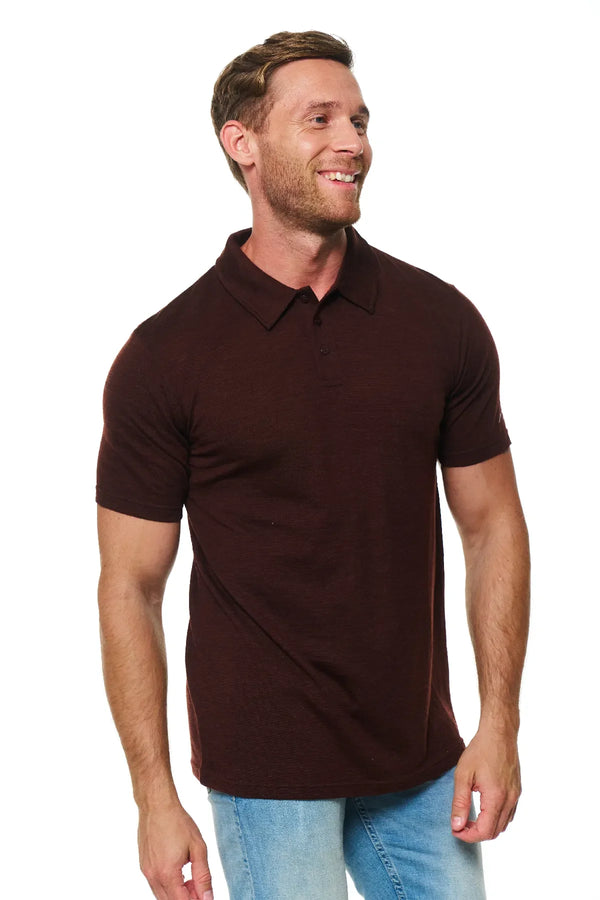 Men's Merino Polo 165 Bordo