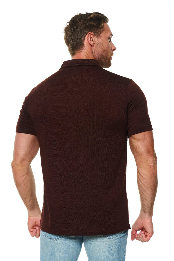 Men's Merino Polo 165 Bordo