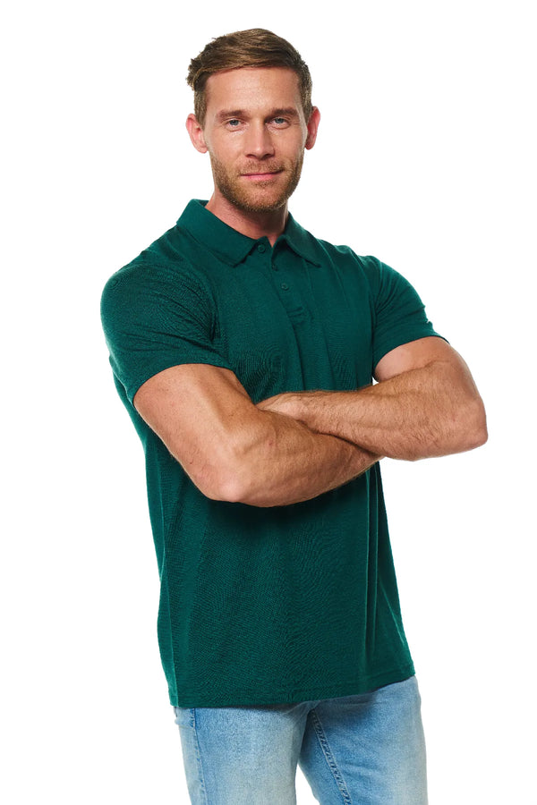 Men's Merino Polo 165 Forest Green