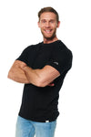 Men's Merino Wool Henley T-shirt 170 Black