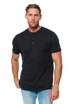 Men's Merino Wool Henley T-shirt 170 Charcoal Grey