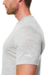Men's Merino Wool Henley T-shirt 170 Heather Grey