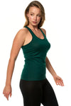 Women's Merino Wool Tank Top Forest Green