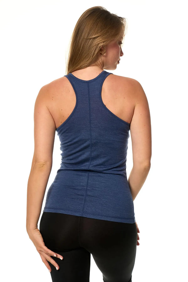 Women's Merino Wool Tank Top Windsor Blue