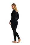 Women's Merino Thermal Set 320 Black Zip-up
