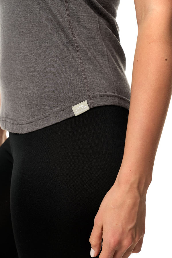 Women's Merino Wool Basic Tank Top Perfect Grey
