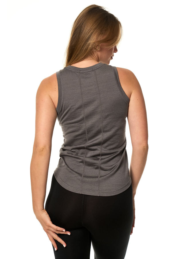 Women's Merino Wool Basic Tank Top Perfect Grey