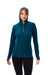 Damen-Kapuzenpullover aus Merinowolle mit halbem Reißverschluss 190 Deep Teal