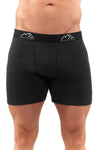 Men's Merino Boxers 170 Brief Charcoal Grey (2 Pack)
