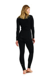 Women's Merino Thermal Set 320 Black Zip-up