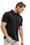 Men's Merino Polo 165 Black Melange
