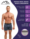 Men's Merino Boxers 170 Navy Grey (1 pack)