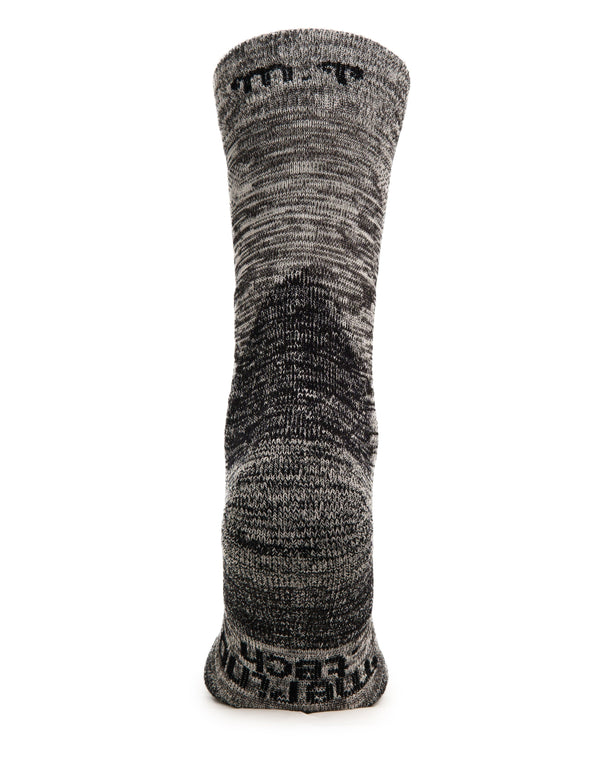 Merino Wool Hiking Socks - (Pack of 2) Melange Black