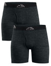 Men's Merino Boxers 170 Brief Charcoal Grey (2 Pack)