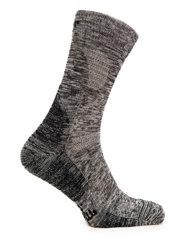 Merino Wool Hiking Socks - (Pack of 2) Melange Black