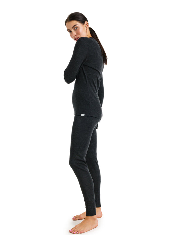 Damen Merino Thermo-Set 320 Anthrazit
