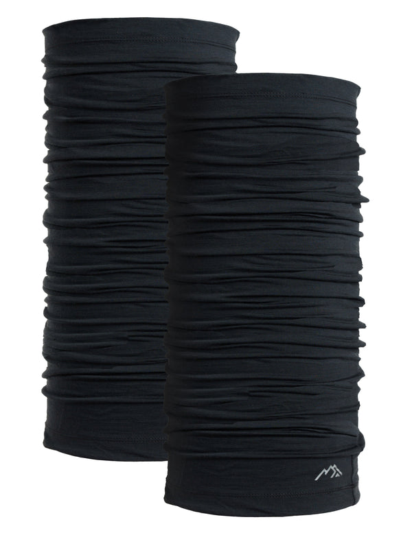 Merino Neck Gaiter Charcoal (Pack of 2)