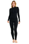 Women's Merino Thermal Set 320 Black Coal Zip-up