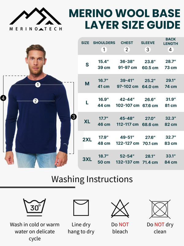 Herren Merino Longsleeve 250 Oliv