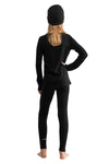 Set Merino per Bambini Nero + Berretto Nero
