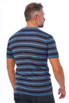 Men's Merino Sport T-shirt Black Sky Striped