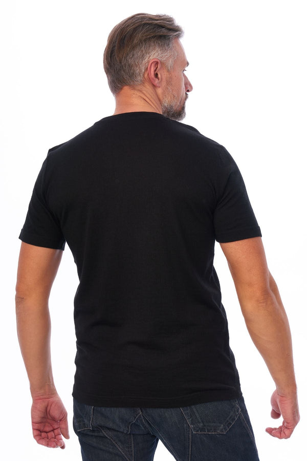 Herren Merino T-Shirt Grau Schwarz