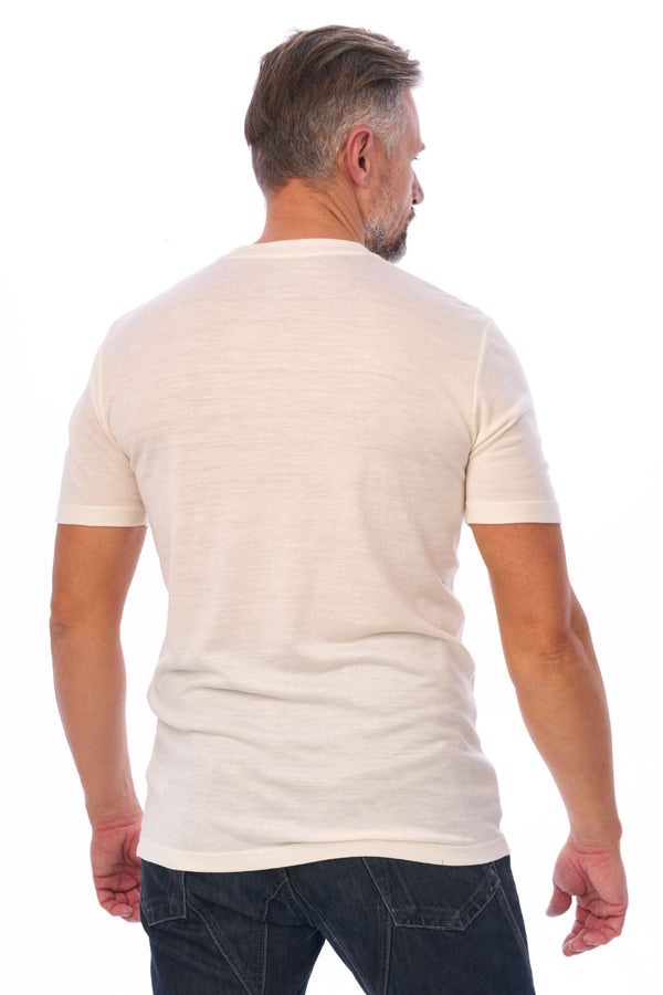 Men's Merino T-shirt Cream White