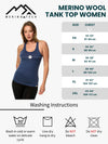 Women's Merino Wool Racerback Tank Top Forest Green