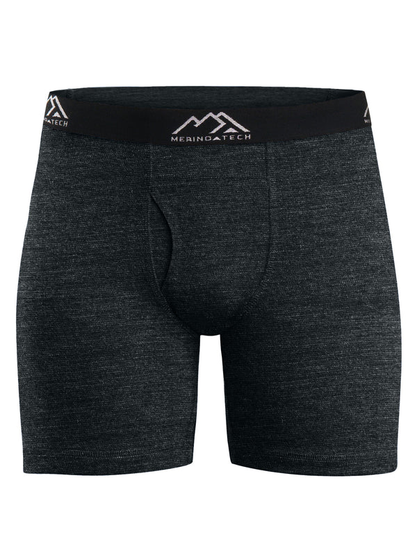Men's Merino Boxers 170 Brief Charcoal Grey (2 Pack)