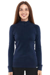 Merino Half Zip 250 für Damen Midnight Navy
