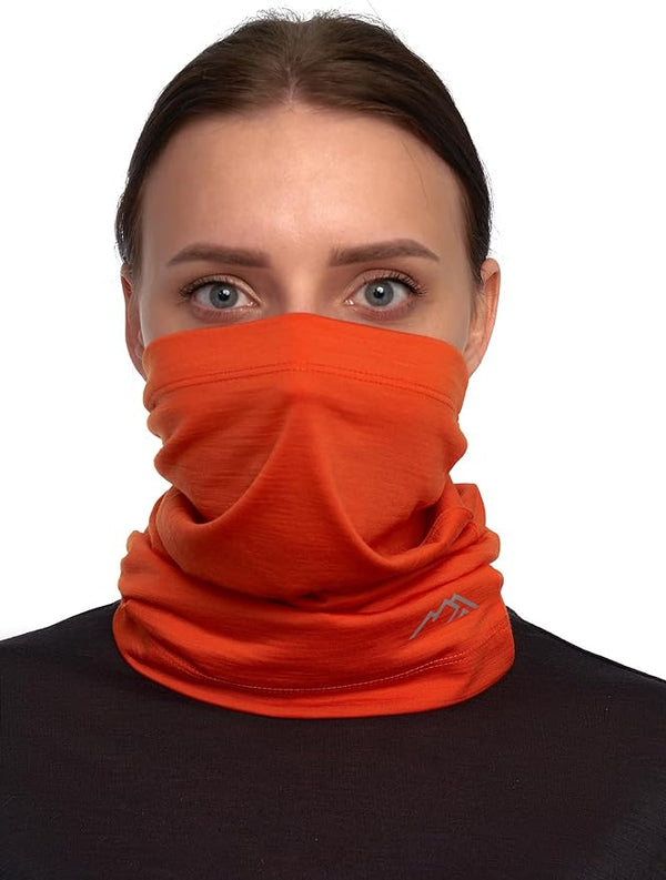 Merino Neck Gaiter 165 Firebrick Orange