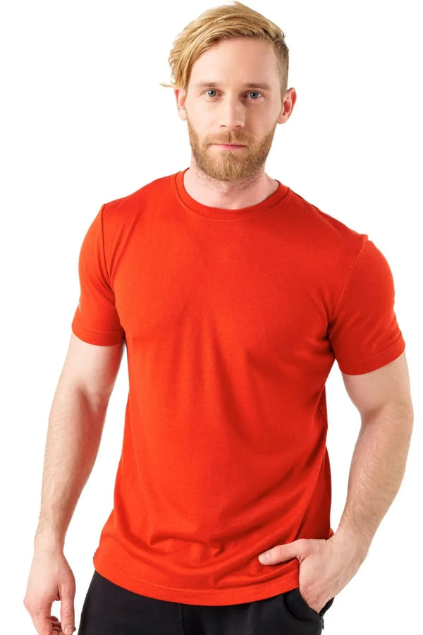 Men's Merino T-shirt Maroon Red