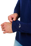 Herren Merino Langarmshirt 165 Navy