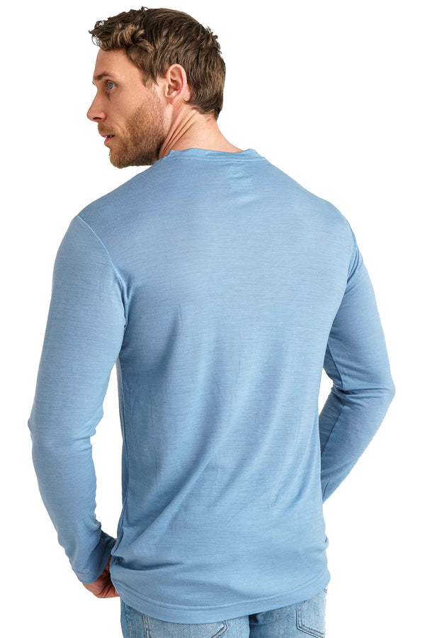 Men's Merino Long Sleeve 170 Blue Daisy
