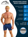 Herren Merino Boxershorts 170 Brief Windsor Blue (1er Pack)