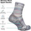 Laufsocken aus Merinowolle – (2er-Pack) Grau gestreift