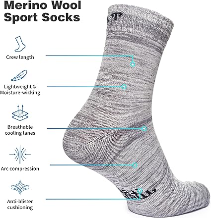 Laufsocken aus Merinowolle - (2er-Pack) Ecru Beige