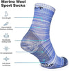 Merino Wool Running Socks - (Pack of 2) Cobalt Stripe