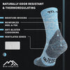 Merino Wool Hiking Socks - (Pack of 2) Blue Sky