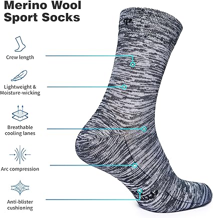 Laufsocken aus Merinowolle - (2er-Pack) Space Blue