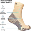 Laufsocken aus Merinowolle – (2er-Pack) Pfirsichgrau