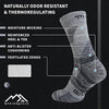 Merino Wool Hiking Socks - (Pack of 2) Heather Shadow