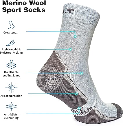 Laufsocken aus Merinowolle – (2er-Pack) Florentinerblau