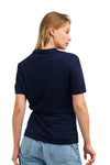 Damen Merino T-Shirt 165 Onyx Black | V-Ausschnitt