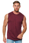 Men's Merino Wool Tank Top Burgundy